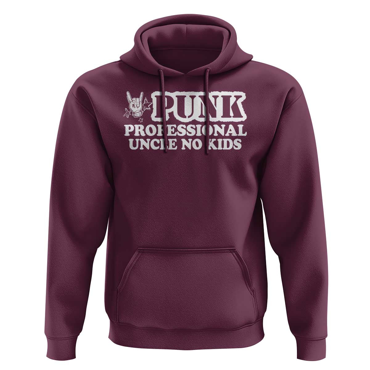 Funny Uncle Hoodie Professional Uncle No Kids Rock Hand Sign - Wonder Print Shop