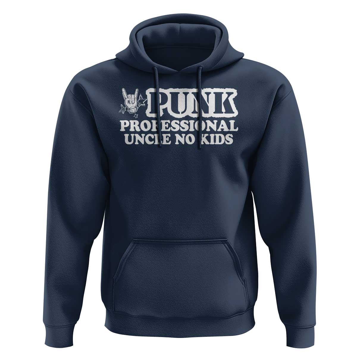 Funny Uncle Hoodie Professional Uncle No Kids Rock Hand Sign - Wonder Print Shop