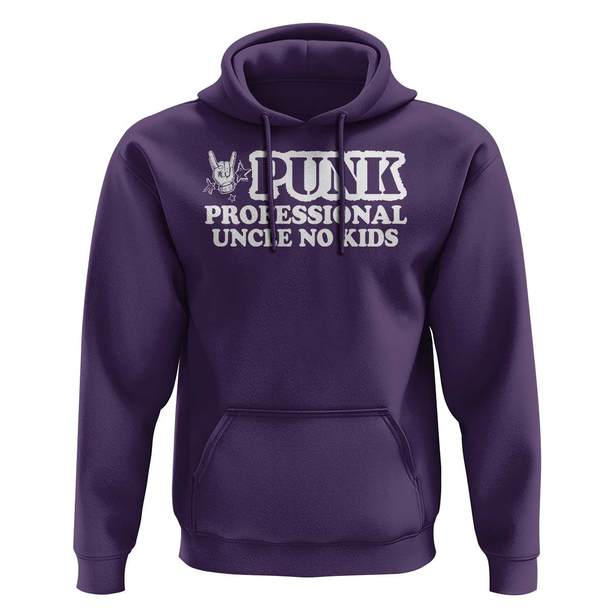 Funny Uncle Hoodie Professional Uncle No Kids Rock Hand Sign - Wonder Print Shop