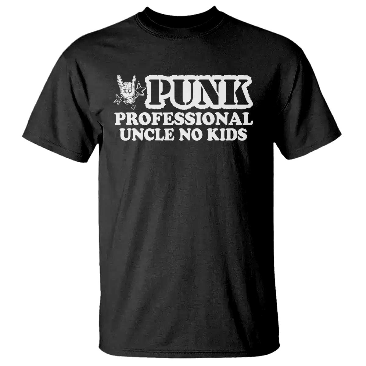 Funny Uncle T Shirt Professional Uncle No Kids Rock Hand Sign - Wonder Print Shop