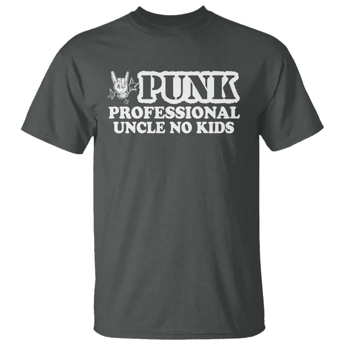 Funny Uncle T Shirt Professional Uncle No Kids Rock Hand Sign - Wonder Print Shop