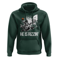 Funny Jesus Basketball Hoodie He Is Rizzin Sport Player Meme