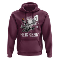 Funny Jesus Basketball Hoodie He Is Rizzin Sport Player Meme