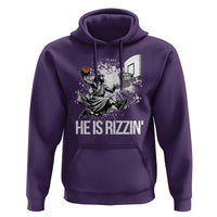 Funny Jesus Basketball Hoodie He Is Rizzin Sport Player Meme