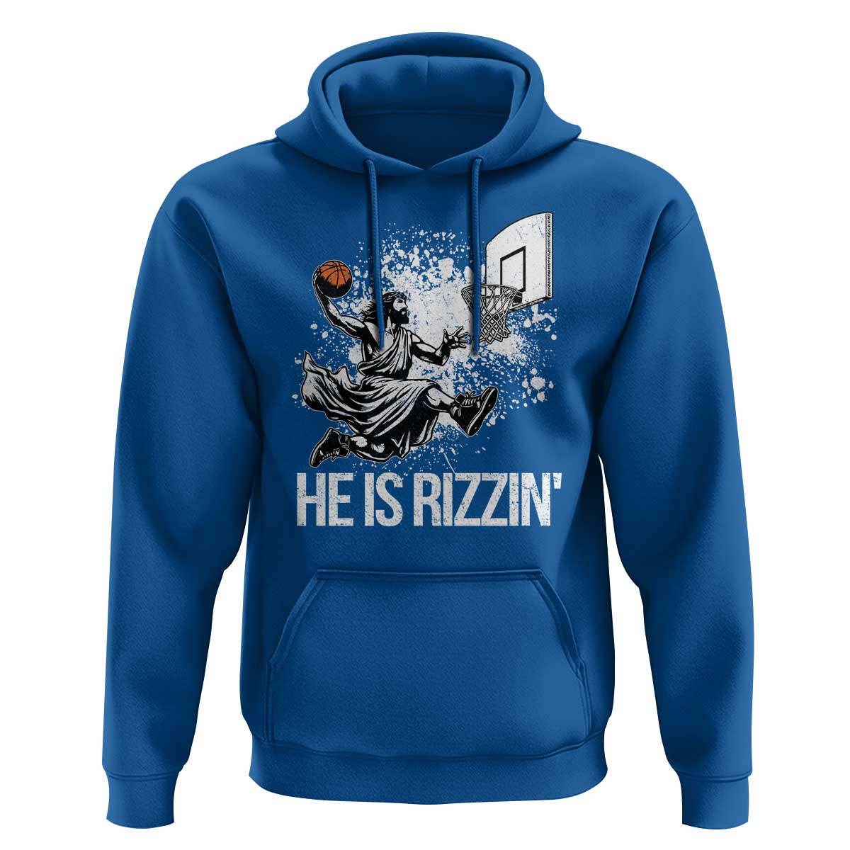 Funny Jesus Basketball Hoodie He Is Rizzin Sport Player Meme