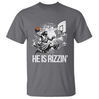 Funny Jesus Basketball T Shirt He Is Rizzin Sport Player Meme - Wonder Print Shop