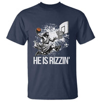 Funny Jesus Basketball T Shirt He Is Rizzin Sport Player Meme - Wonder Print Shop