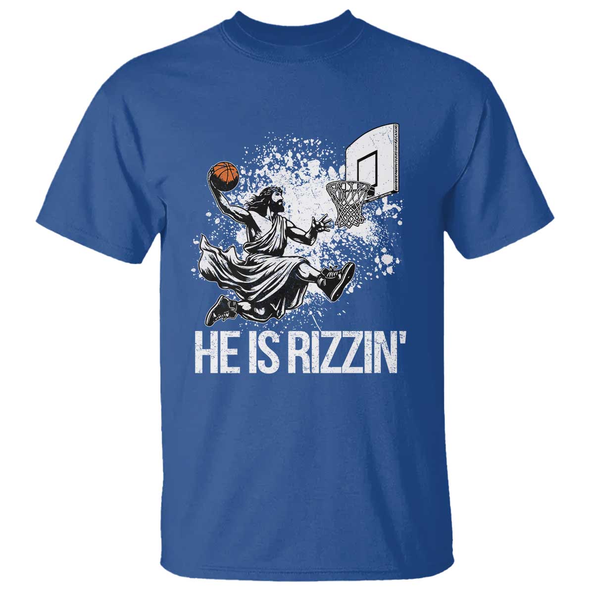 Funny Jesus Basketball T Shirt He Is Rizzin Sport Player Meme - Wonder Print Shop