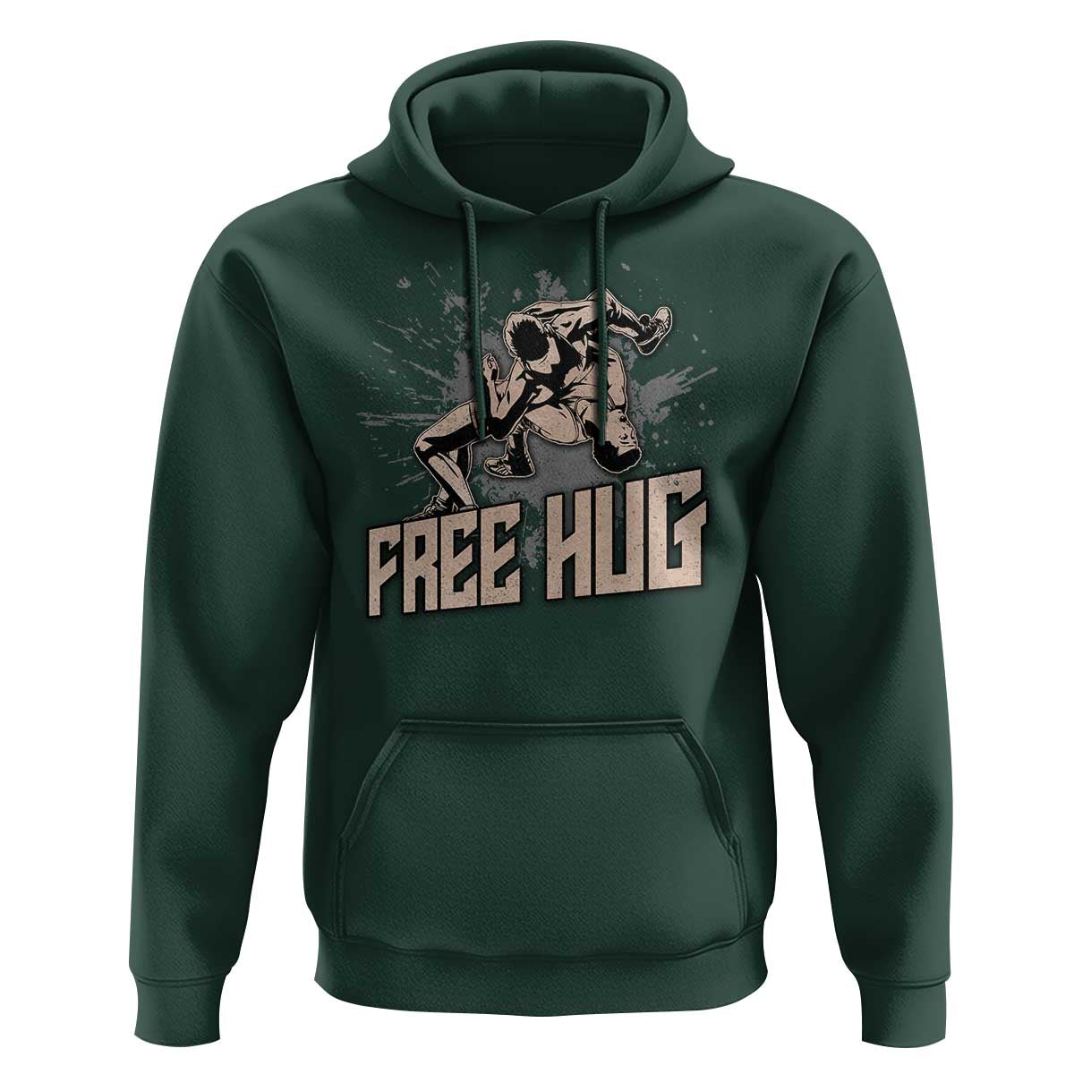 Funny Wrestling Hoodie Free Hug Vintage Wrestler - Wonder Print Shop