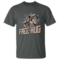 Funny Wrestling T Shirt Free Hug Vintage Wrestler - Wonder Print Shop