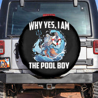 Funny Why Yes I Am The Pool Boy Spare Tire Cover Swimming Swimmer Cool Poseidon Water - Wonder Print Shop