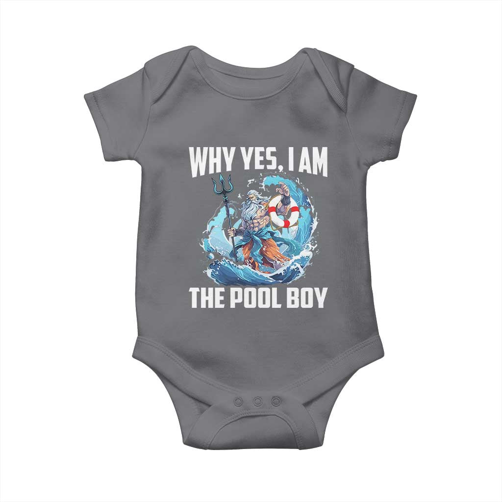 Funny Why Yes I Am The Pool Boy Baby Onesie Swimming Swimmer Cool Poseidon Water - Wonder Print Shop