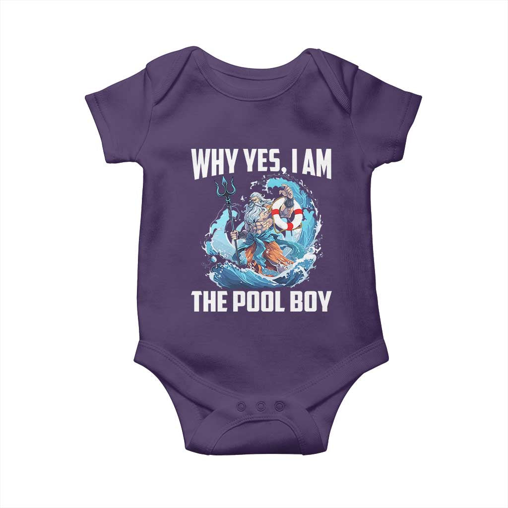Funny Why Yes I Am The Pool Boy Baby Onesie Swimming Swimmer Cool Poseidon Water - Wonder Print Shop