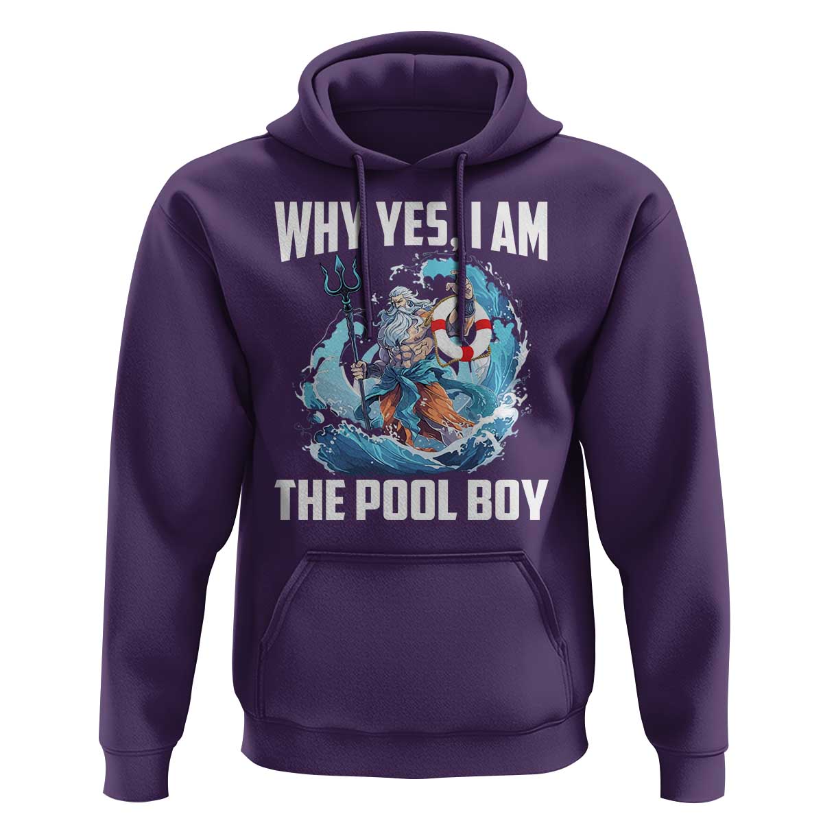 Funny Why Yes I Am The Pool Boy Hoodie Swimming Swimmer Cool Poseidon Water - Wonder Print Shop
