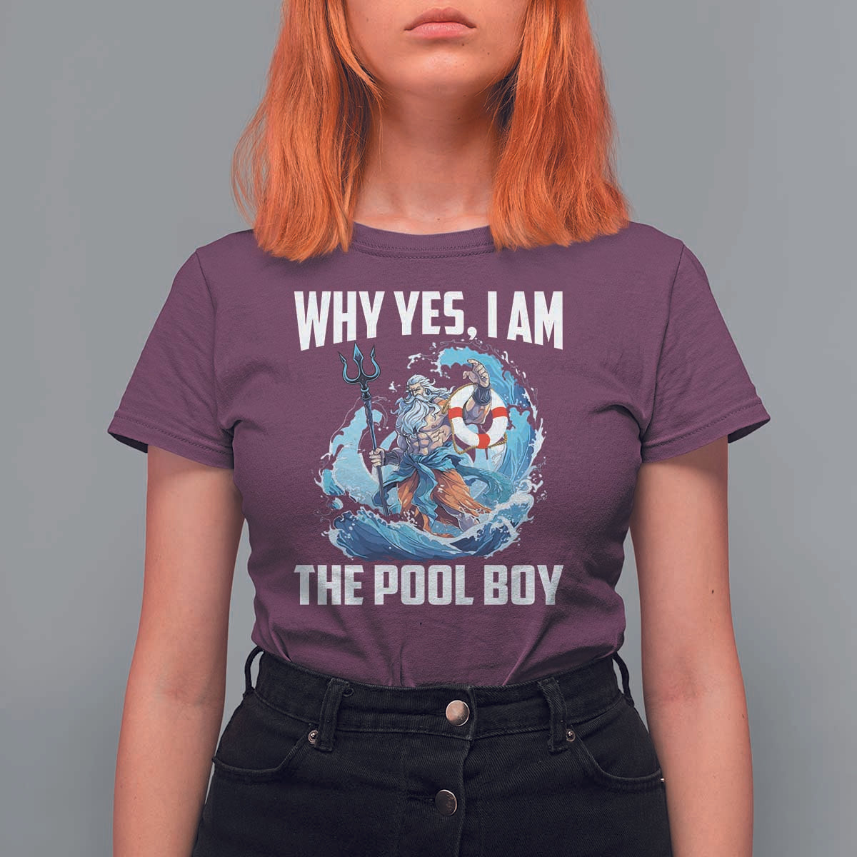 Funny Why Yes I Am The Pool Boy T Shirt For Women Swimming Swimmer Cool Poseidon Water - Wonder Print Shop