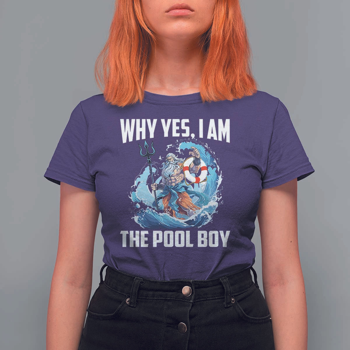 Funny Why Yes I Am The Pool Boy T Shirt For Women Swimming Swimmer Cool Poseidon Water - Wonder Print Shop