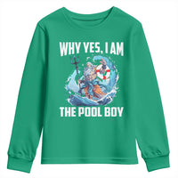 Funny Why Yes I Am The Pool Boy Youth Sweatshirt Swimming Swimmer Cool Poseidon Water - Wonder Print Shop