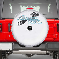 Funny Swimmer Spare Tire Cover Eat Pasta Swim Fasta Fork Swimming - Wonder Print Shop