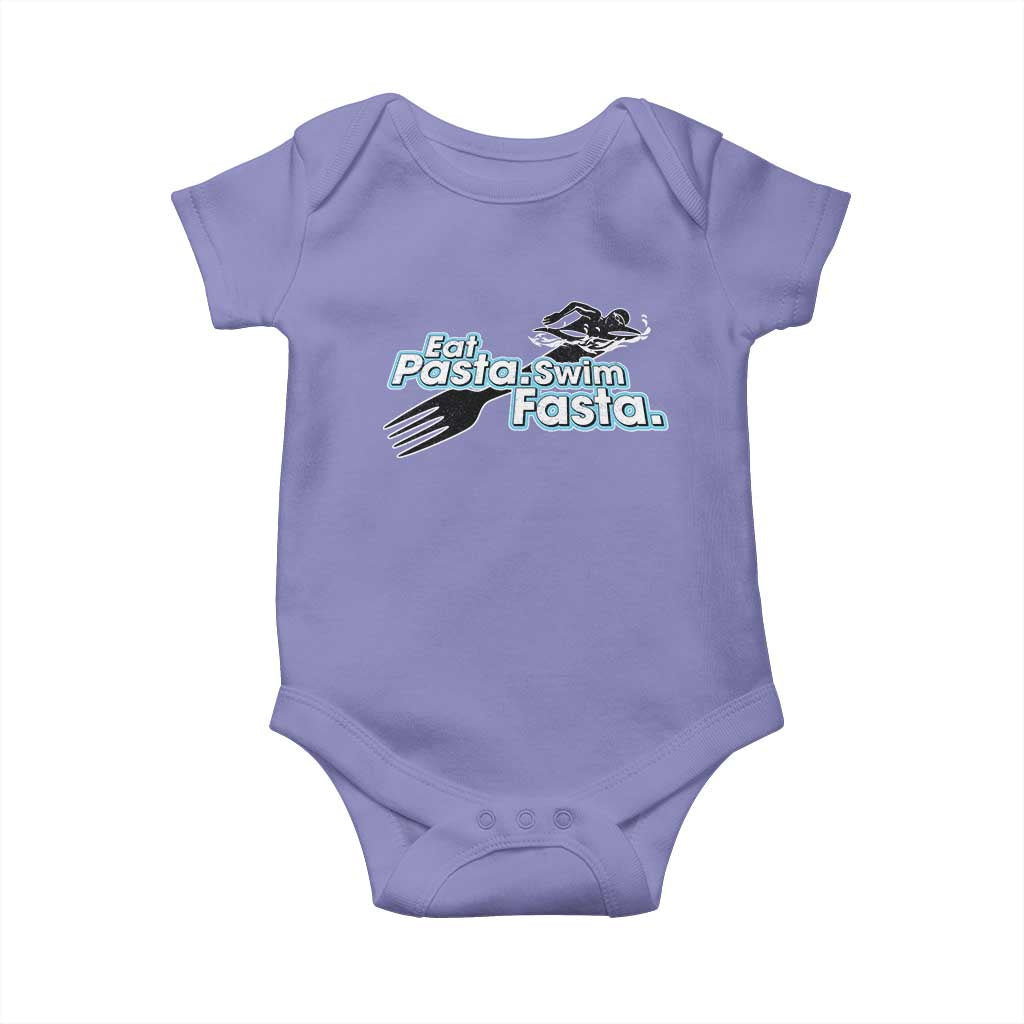 Funny Swimmer Baby Onesie Eat Pasta Swim Fasta Fork Swimming - Wonder Print Shop