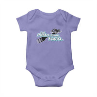 Funny Swimmer Baby Onesie Eat Pasta Swim Fasta Fork Swimming - Wonder Print Shop