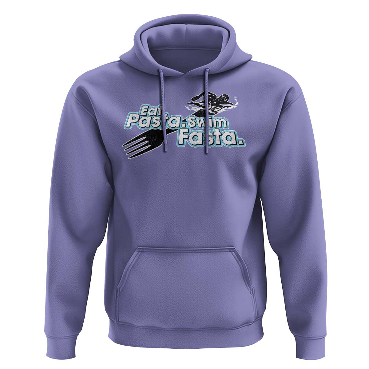 Funny Swimmer Hoodie Eat Pasta Swim Fasta Fork Swimming - Wonder Print Shop