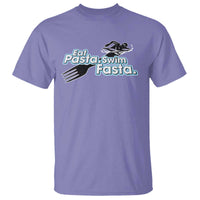 Funny Swimmer T Shirt Eat Pasta Swim Fasta Fork Swimming - Wonder Print Shop