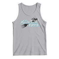 Funny Swimmer Tank Top Eat Pasta Swim Fasta Fork Swimming - Wonder Print Shop