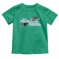 Funny Swimmer Toddler T Shirt Eat Pasta Swim Fasta Fork Swimming - Wonder Print Shop