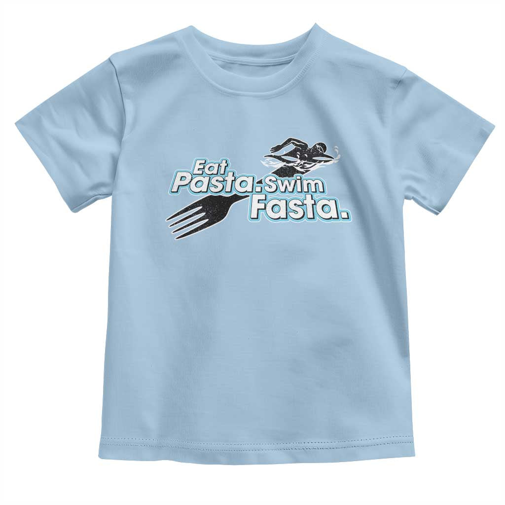 Funny Swimmer Toddler T Shirt Eat Pasta Swim Fasta Fork Swimming - Wonder Print Shop