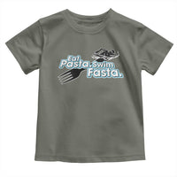 Funny Swimmer Toddler T Shirt Eat Pasta Swim Fasta Fork Swimming - Wonder Print Shop