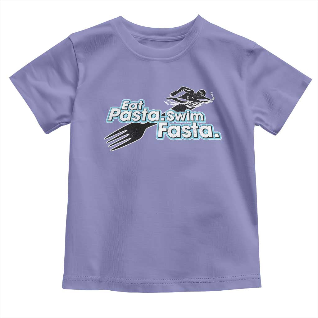 Funny Swimmer Toddler T Shirt Eat Pasta Swim Fasta Fork Swimming - Wonder Print Shop
