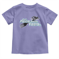 Funny Swimmer Toddler T Shirt Eat Pasta Swim Fasta Fork Swimming - Wonder Print Shop
