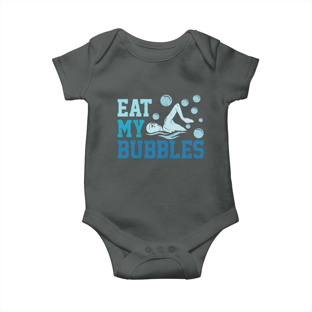Funny Swimming Baby Onesie Eat My Bubbles Swim Sarcastic - Wonder Print Shop