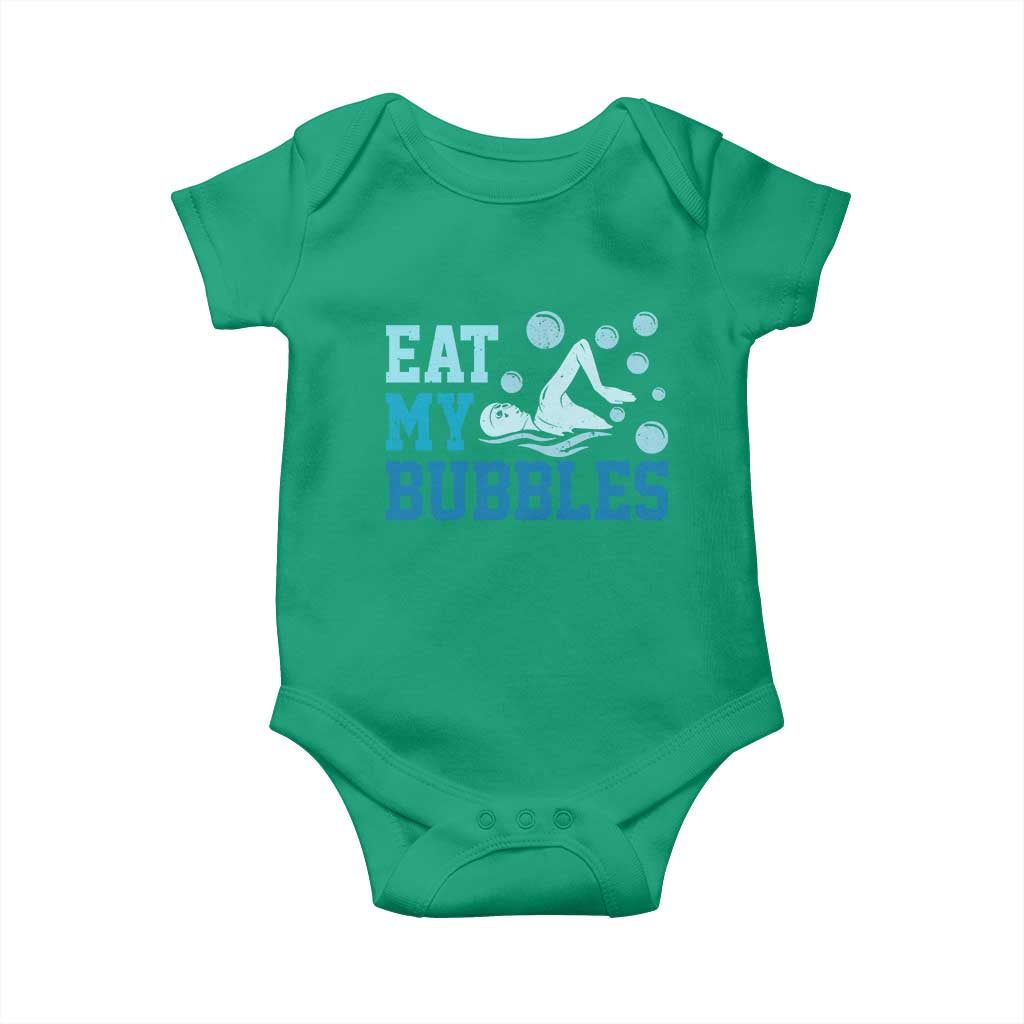 Funny Swimming Baby Onesie Eat My Bubbles Swim Sarcastic - Wonder Print Shop