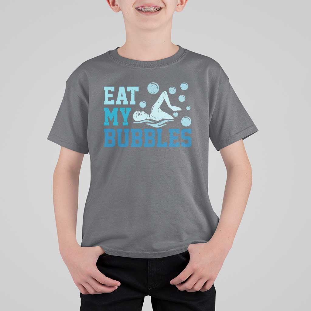 Funny Swimming T Shirt For Kid Eat My Bubbles Swim Sarcastic - Wonder Print Shop