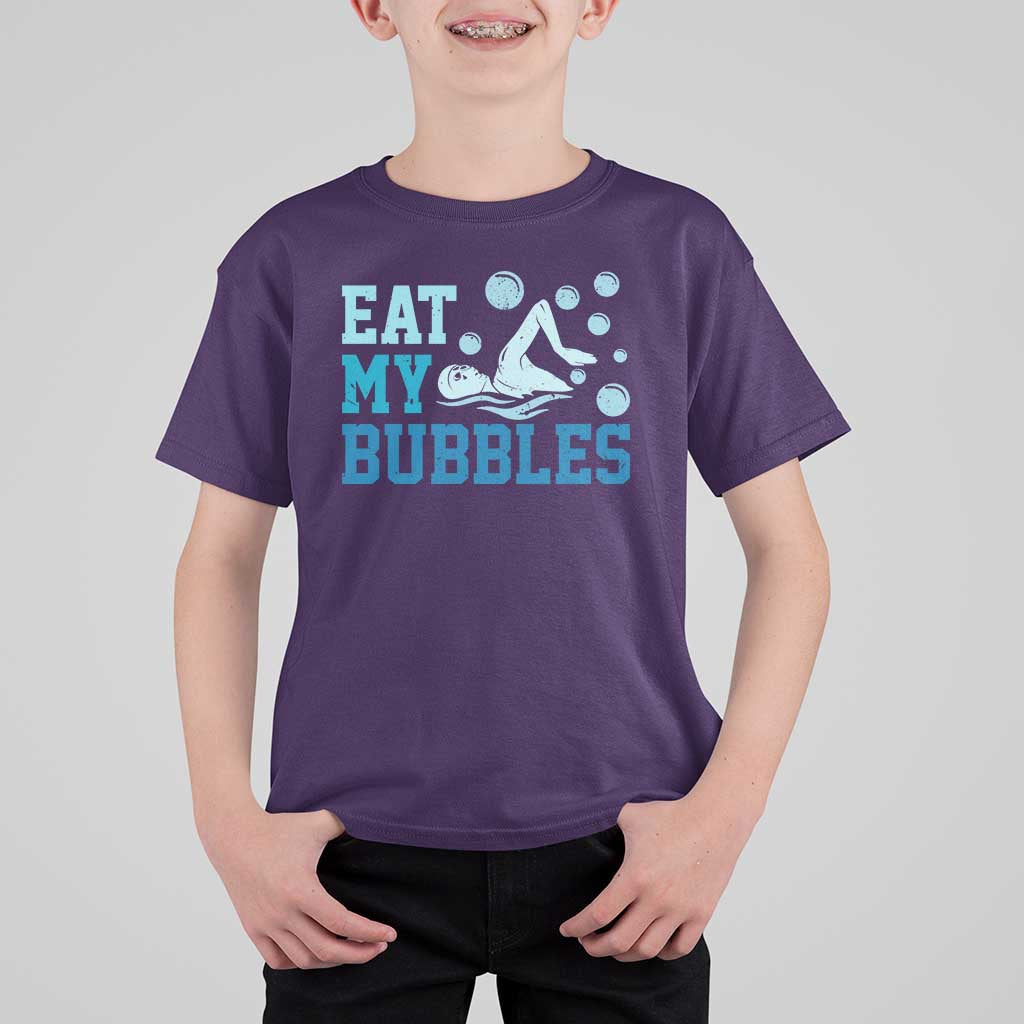 Funny Swimming T Shirt For Kid Eat My Bubbles Swim Sarcastic - Wonder Print Shop