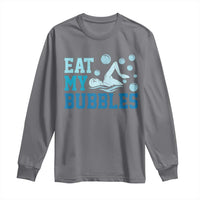 Funny Swimming Long Sleeve Shirt Eat My Bubbles Swim Sarcastic - Wonder Print Shop