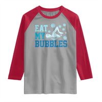 Funny Swimming Raglan Shirt Eat My Bubbles Swim Sarcastic - Wonder Print Shop