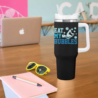Funny Swimming Tumbler With Handle Eat My Bubbles Swim Sarcastic - Wonder Print Shop