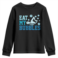 Funny Swimming Youth Sweatshirt Eat My Bubbles Swim Sarcastic - Wonder Print Shop