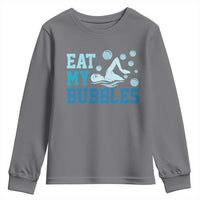 Funny Swimming Youth Sweatshirt Eat My Bubbles Swim Sarcastic - Wonder Print Shop