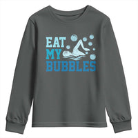 Funny Swimming Youth Sweatshirt Eat My Bubbles Swim Sarcastic - Wonder Print Shop
