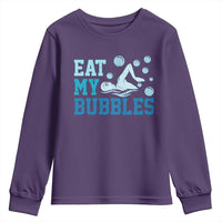 Funny Swimming Youth Sweatshirt Eat My Bubbles Swim Sarcastic - Wonder Print Shop