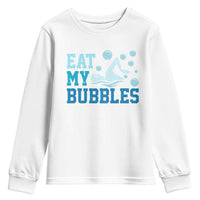 Funny Swimming Youth Sweatshirt Eat My Bubbles Swim Sarcastic - Wonder Print Shop