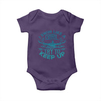 Funny Swimming Baby Onesie I Swim Like A Girl Try To Keep Up Swimmer - Wonder Print Shop