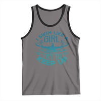 Funny Swimming Tank Top I Swim Like A Girl Try To Keep Up Swimmer - Wonder Print Shop