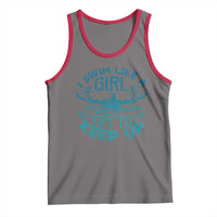 Funny Swimming Tank Top I Swim Like A Girl Try To Keep Up Swimmer - Wonder Print Shop