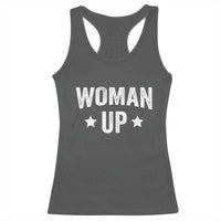 Woman Up Racerback Tank Top Fitness Gym Workout Feminist - Wonder Print Shop