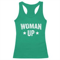 Woman Up Racerback Tank Top Fitness Gym Workout Feminist - Wonder Print Shop