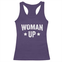 Woman Up Racerback Tank Top Fitness Gym Workout Feminist - Wonder Print Shop